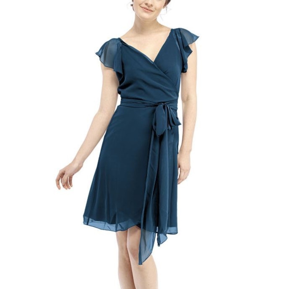 New with tags! Joanna August Navy Blue Wrap Dress